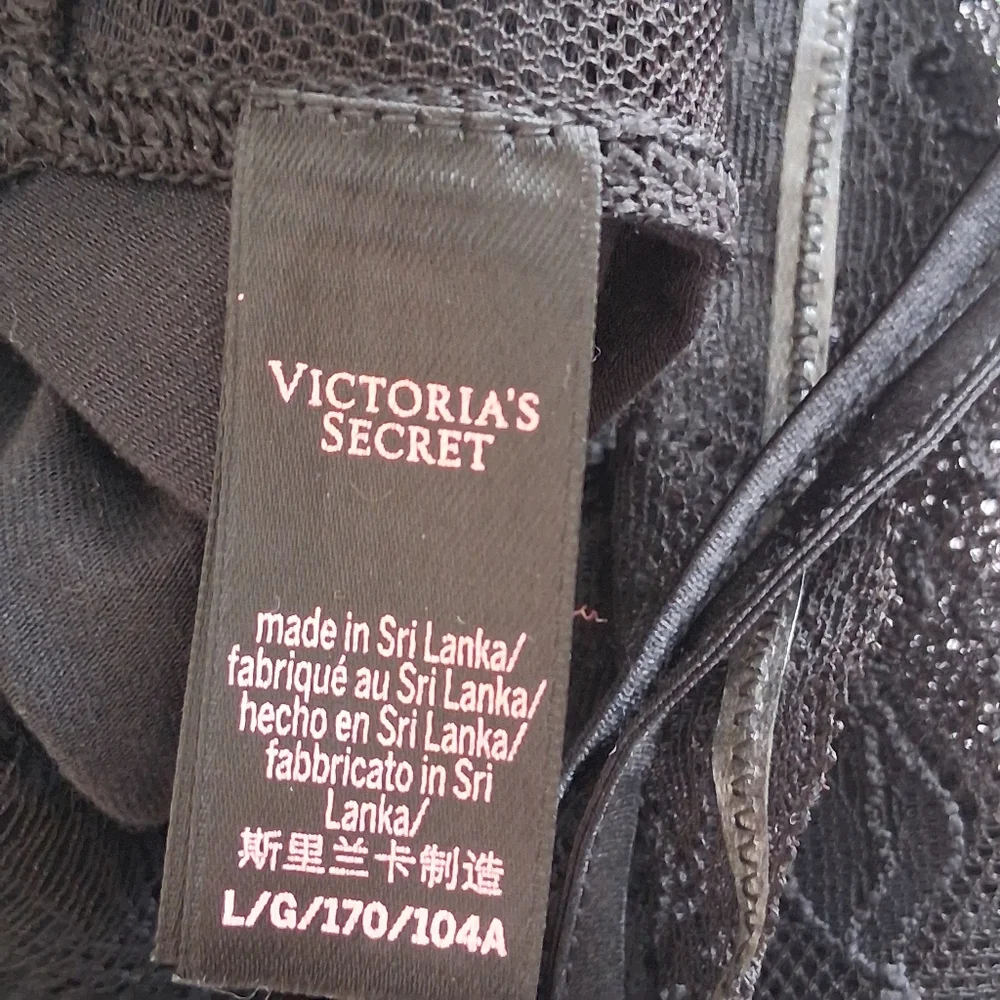 NEW Victoria's Secret High Leg Lace Thong Bodysuit Sz Lg Black NWT